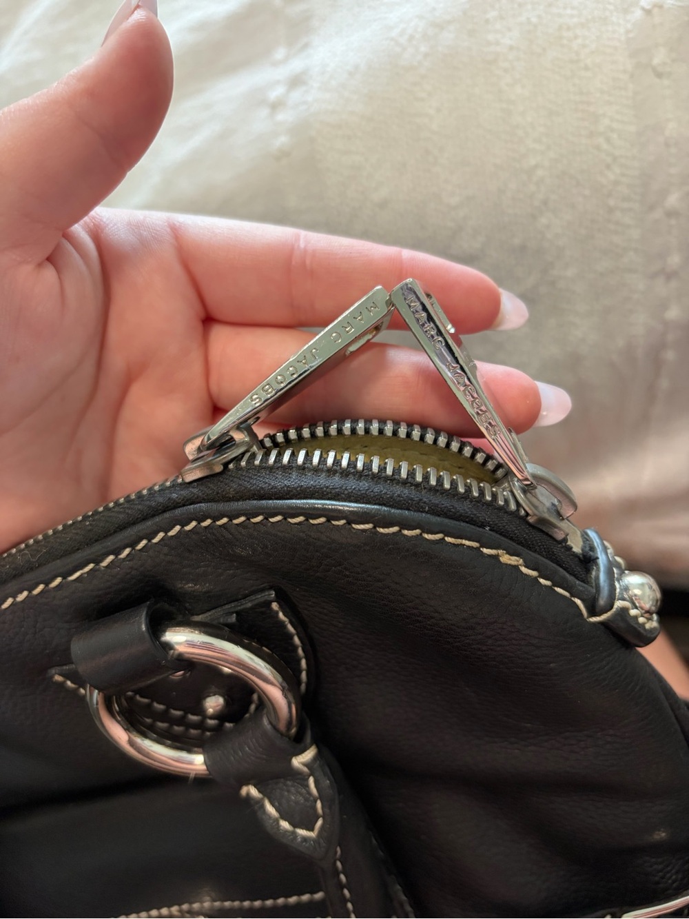 Marc Jacobs Black Leather Purse with Silver Hardware - Picture 5 of 8